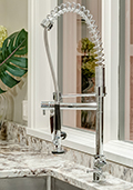 Commercial style kitchen faucet