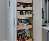 Pull-out pantry shelves