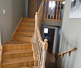 Stair railing before renovation