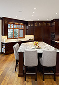 Stunning cherry cabinets with granite countertops