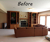 Fireplace before renovation